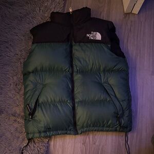 The North Face Forest Green and Black 700 Puffer vest